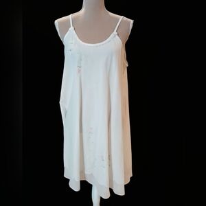 Oscar De La Renta Pink Label White Floral Romantic Cottagecore Nightgown Large